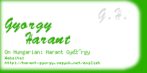 gyorgy harant business card